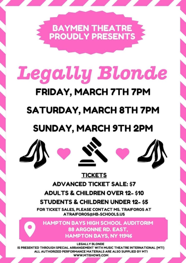 “Legally Blonde” at Hampton Bays High School